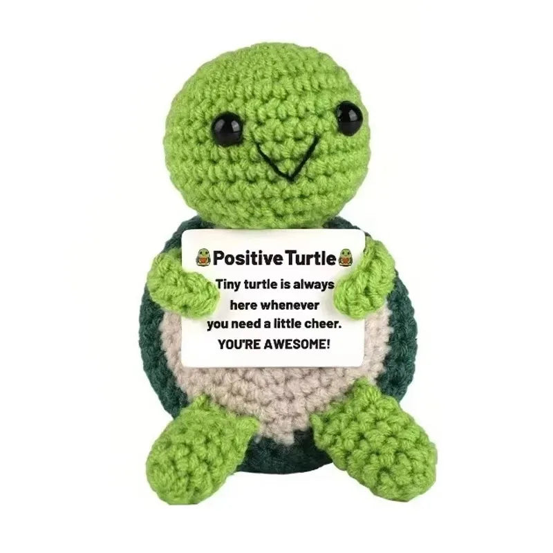 Cute Handmade Crochet Handmade Knitted Animals Fruit Plant Ornament Positive Energy Crochet for Students Christmas