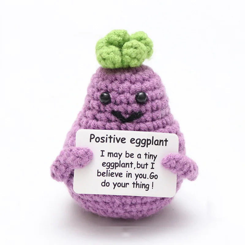 Positive Energy Crochet Potatoes Doll Crochet Vegetable Fruit Pickle Mini Gift Handmade Knitted Duck Ornament Home Room Decor