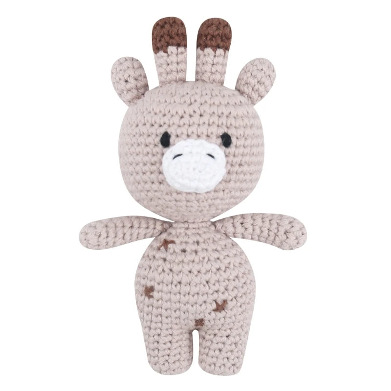 Cotton Crochet Baby Stuffed Rabbit Toy kawaii Handmade Bunny Plush Toys Newborn Handhold Sleeping Doll Kid Early Educational Toy
