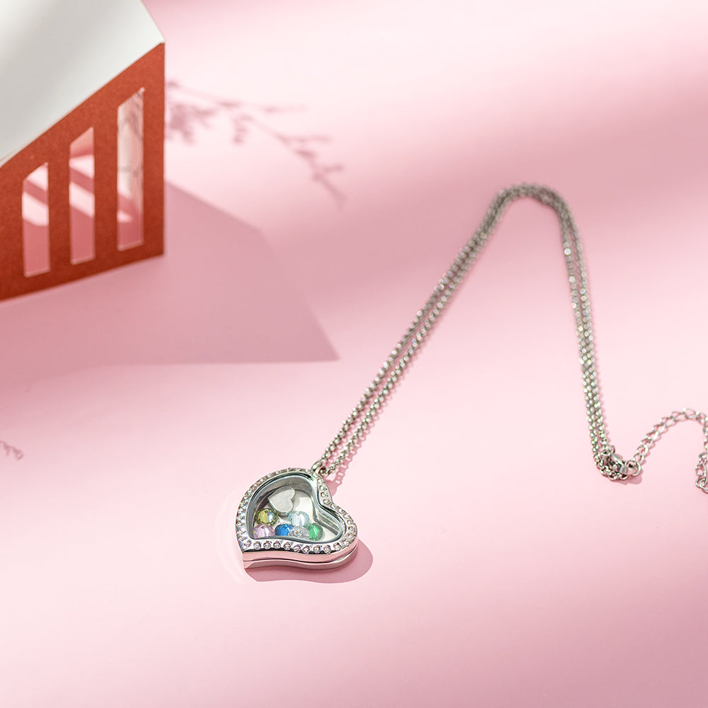 Customizable Engraved Floating Charm Locket For Mom or Grandma