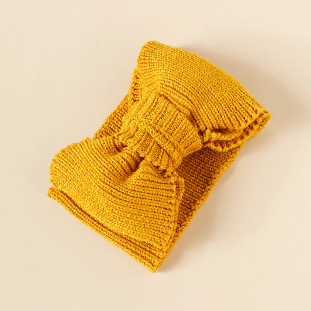Baby Crochet Hook Fashion Hair Accessories Winter Top Knot Hairband For Kids Children Warm Bow Turban
