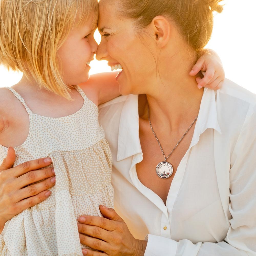 Customizable Engraved Floating Charm Locket For Mom or Grandma