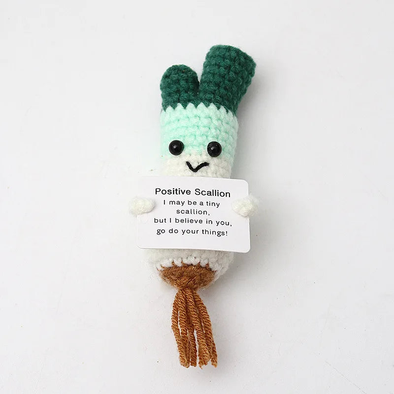 Positive Energy Crochet Potatoes Doll Crochet Vegetable Fruit Pickle Mini Gift Handmade Knitted Duck Ornament Home Room Decor