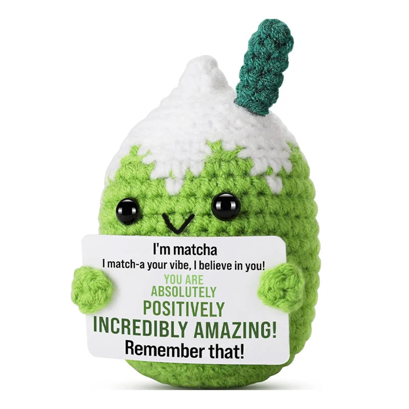 Cute Handmade Crochet Dolls Handmade Knitted Animals Fruit Plant Ornament Positive Energy Crochet Doll for Students Christmas