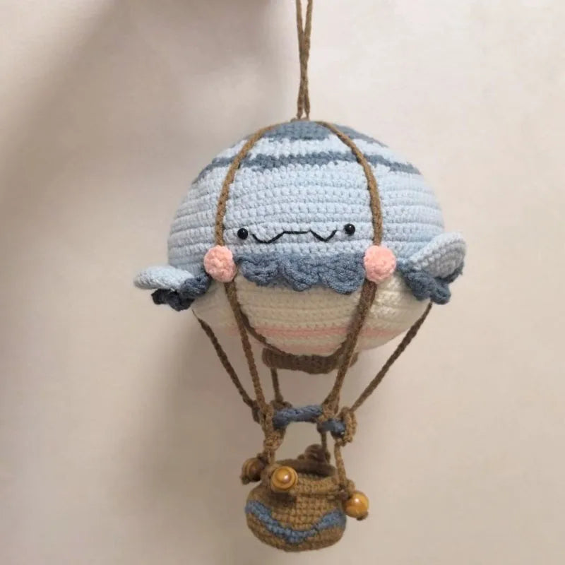 New Handmade Kawaii hot air ball Stuffed Toy Crochet Wool Doll Knitted Bear Doll Soothing Baby Sleeping Toys Kids Birthday Gift