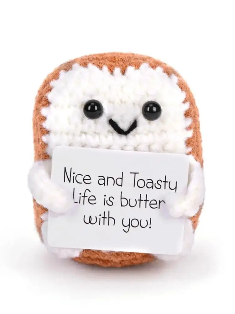 1pc Crocheted Plush Decorative Ornaments, Creative Mini Handmade Ornaments, School Graduation Gift Table Decorations, Christmas Decorations, Home Room Office Decorations, Party Decorations, Valentine's Day