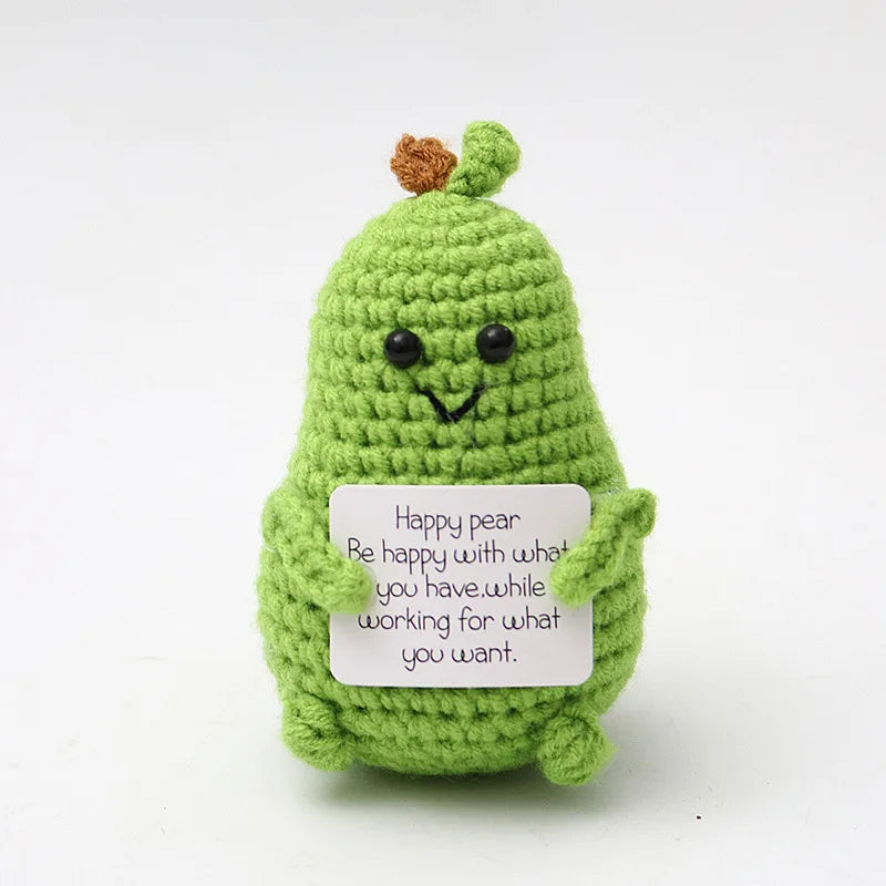 Positive Energy Crochet Potatoes Doll Crochet Vegetable Fruit Pickle Mini Gift Handmade Knitted Duck Ornament Home Room Decor
