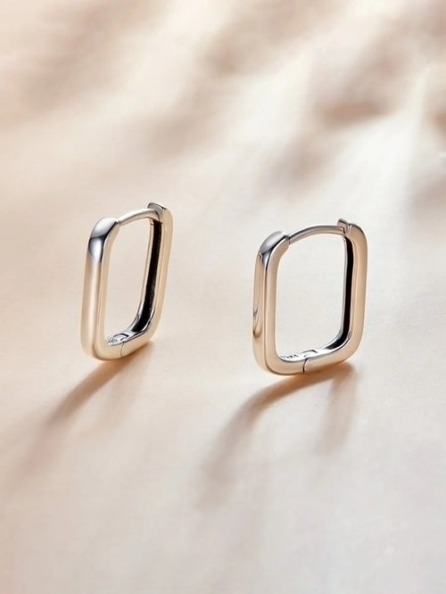 GRA Real 925 Sterling Silver Original Fashion Sweet INS Simple Hoop