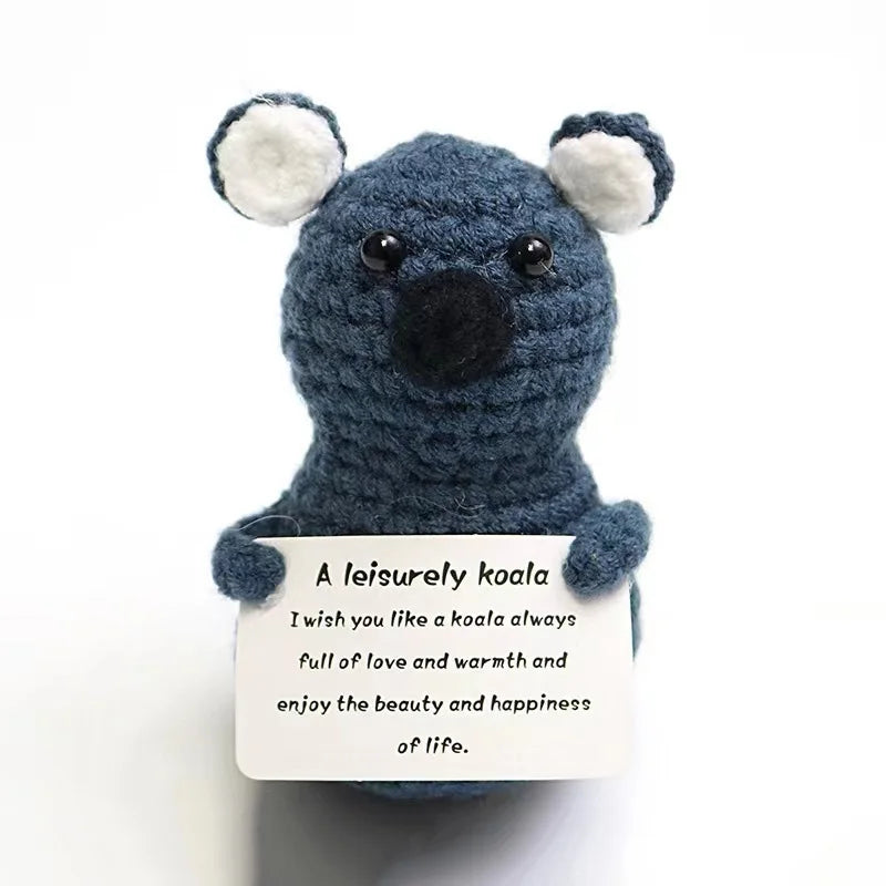 Positive Energy Crochet Potatoes Doll Crochet Vegetable Fruit Pickle Mini Gift Handmade Knitted Duck Ornament Home Room Decor