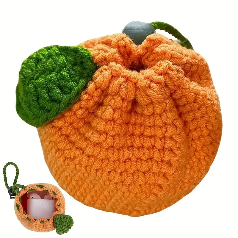 Handmade Crochet Fruit Purse, Knitted Wallet, Stylish Travel Accessory & Gift for Women, Mini Purse for Women