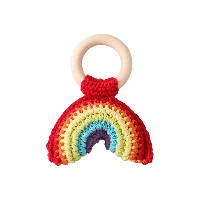 For Lemon Rattle Bite Strength Exercise Comfort Toy Children's Crochet Fruit Rattle Music Toy Teether Newborn Toy Rattle Gift