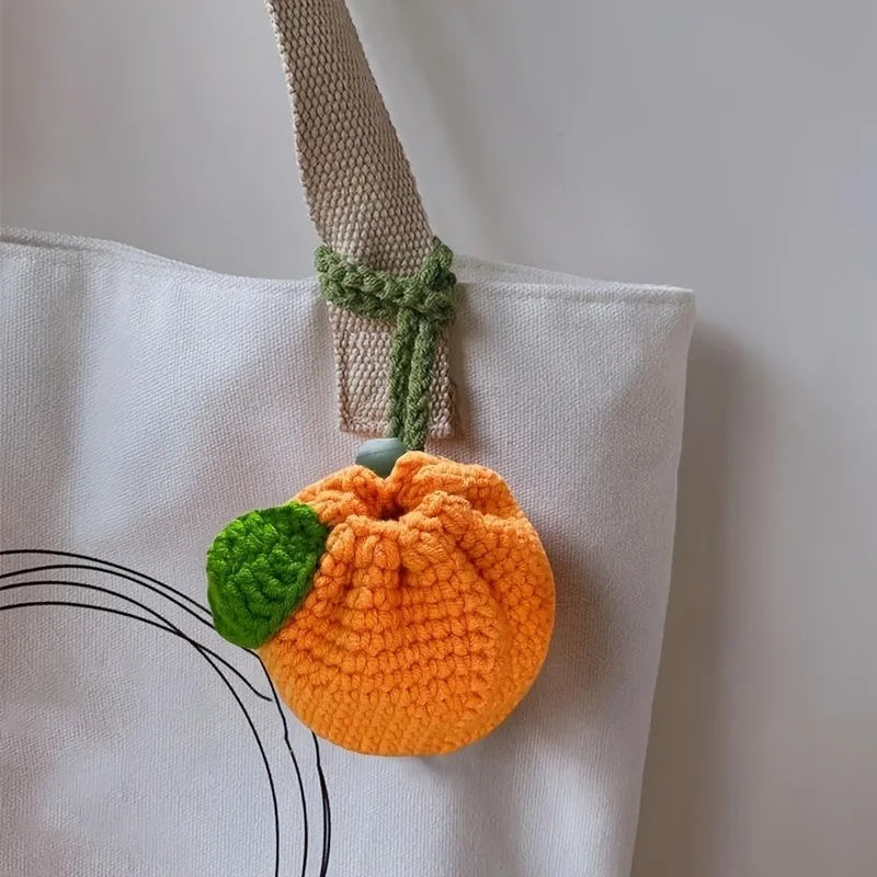Handmade Crochet Fruit Purse, Knitted Wallet, Stylish Travel Accessory & Gift for Women, Mini Purse for Women