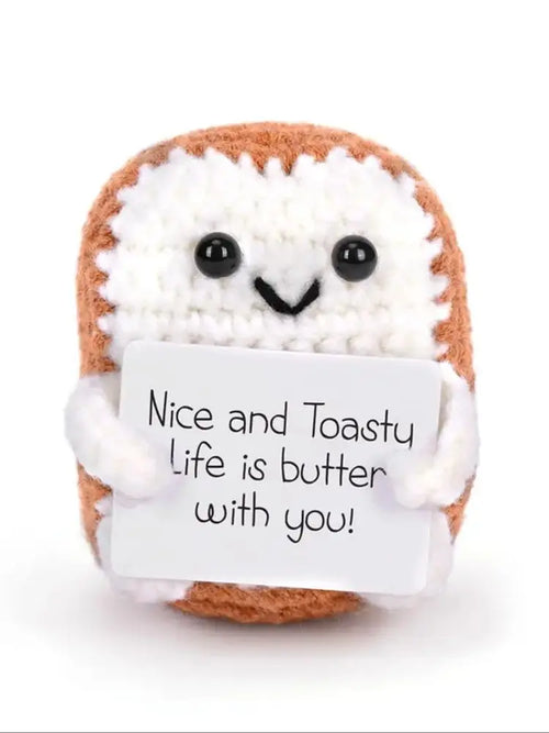 1pc Crocheted Plush Decorative Ornaments, Creative Mini Handmade Ornaments, School Graduation Gift Table Decorations, Christmas Decorations, Home Room Office Decorations, Party Decorations, Valentine's Day