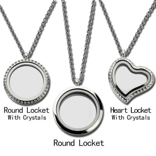 Customizable Engraved Floating Charm Locket For Mom or Grandma