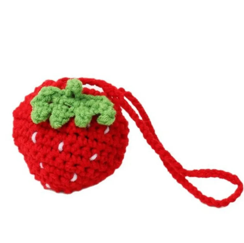 Handmade Crochet Fruit Purse, Knitted Wallet, Stylish Travel Accessory & Gift for Women, Mini Purse for Women
