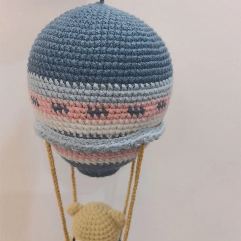 New Handmade Kawaii hot air ball Stuffed Toy Crochet Wool Doll Knitted Bear Doll Soothing Baby Sleeping Toys Kids Birthday Gift