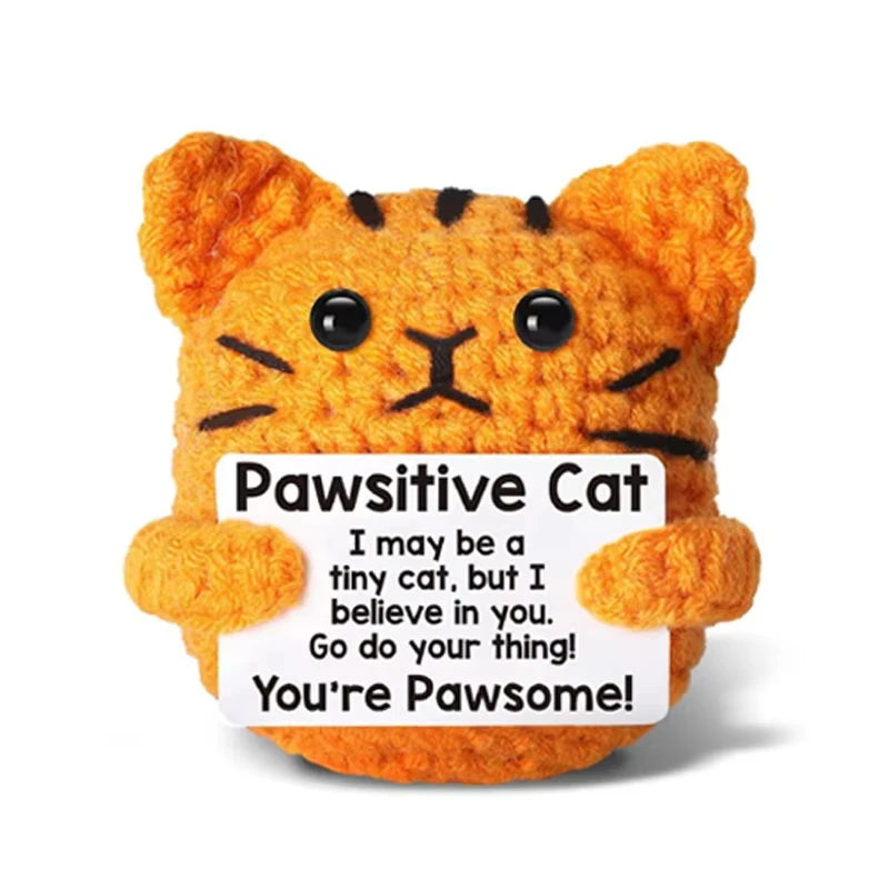 Cute Handmade Crochet Dolls Handmade Knitted Animals Fruit Plant Ornament Positive Energy Crochet Doll for Students Christmas