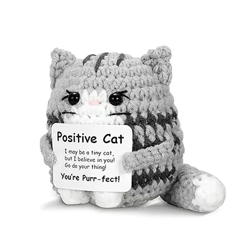 Cute Handmade Crochet Dolls Handmade Knitted Animals Fruit Plant Ornament Positive Energy Crochet Doll for Students Christmas