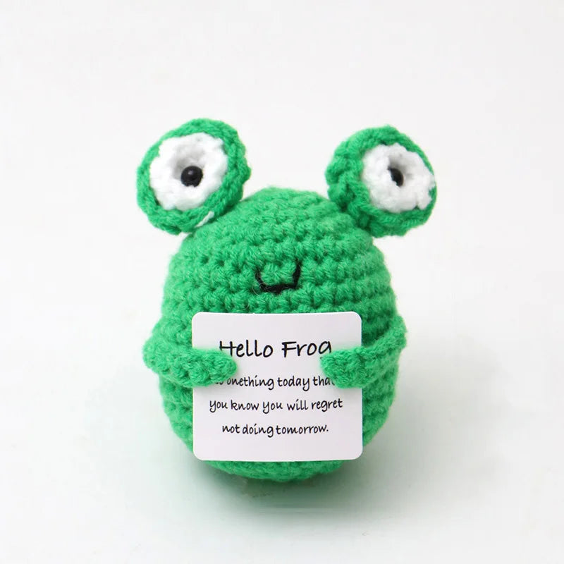 Positive Energy Crochet Potatoes Doll Crochet Vegetable Fruit Pickle Mini Gift Handmade Knitted Duck Ornament Home Room Decor