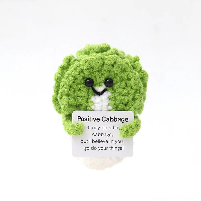 Positive Energy Crochet Potatoes Doll Crochet Vegetable Fruit Pickle Mini Gift Handmade Knitted Duck Ornament Home Room Decor